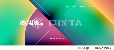 Minimal geometric abstract background. Circle and line design. Trendy techno business template for wallpaper, banner, background or landing 106524903