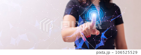 Technology Privacy digital security concept, cybersecurity, button 106525529