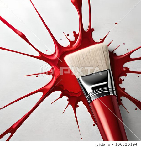 Red colour brush illustration  106526194