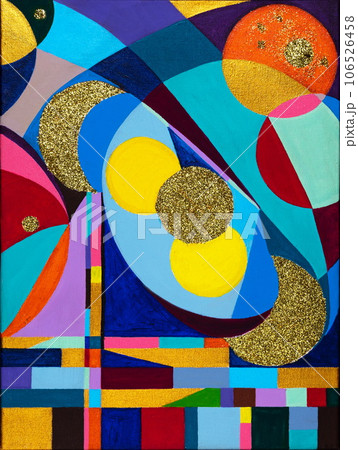 Handmade abstract geometric painting Handmade abstract geometric painting 106526458