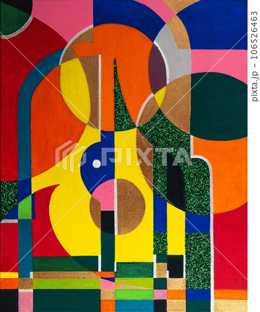 Handmade abstract geometric painting Handmade abstract geometric painting 106526463