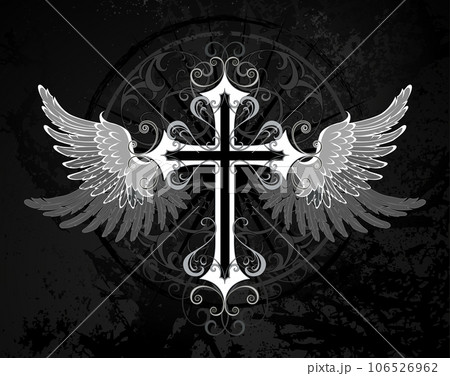 Gothic white cross 106526962