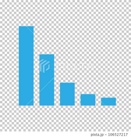 Background material of blue bar graph descending to the right 1:1 Background material of blue bar graph descending to the right 1:1 106527217