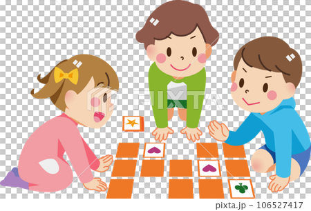 神経衰弱で遊ぶ子供たち 106527417