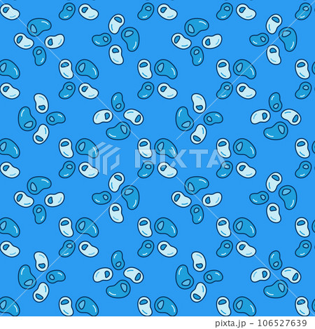 Bacteria or Microbes vector blue seamless pattern 106527639