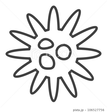 Virus vector concept minimal thin line icon or symbol 106527756