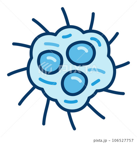 Virus vector Parasite concept blue icon or symbol 106527757