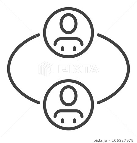Social Interaction vector Sociology concept thin line icon Social Interaction vector Sociology concept thin line icon 106527979