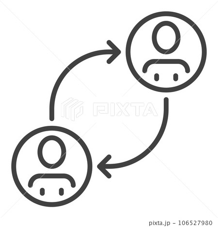 Social Relationships and Interaction vector concept line icon 106527980