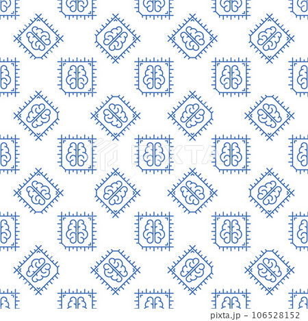 AI CPU vector Artificial Intelligence Processor or Chip seamless pattern 106528152