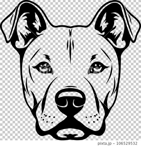 vector of dog head 106529532