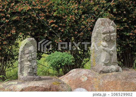 水色の時道祖神　安曇野 106529902