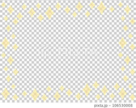 金色のキラキラ星模様のフレーム素材 106530008