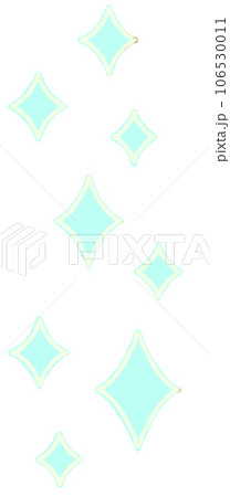 水色のキラキラ星イラスト 水色のキラキラ星イラスト 106530011