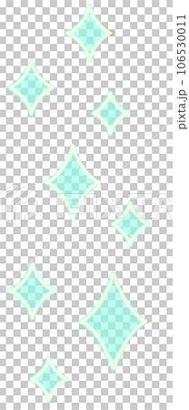 水色のキラキラ星イラスト 水色のキラキラ星イラスト 106530011