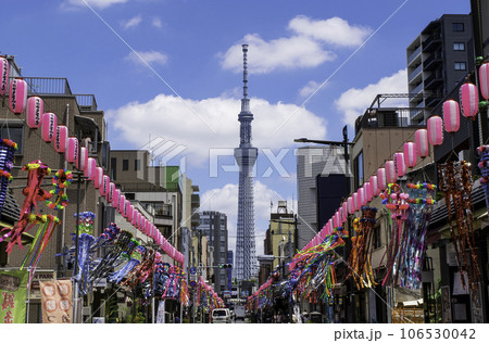 東京都　かっぱ橋本通り　下町七夕まつり　例年7月七夕に開催 106530042