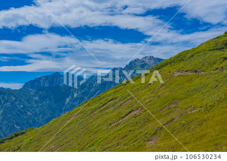 夏の八方白馬 夏の山岳風景素材 夏の八方白馬 夏の山岳風景素材 106530234