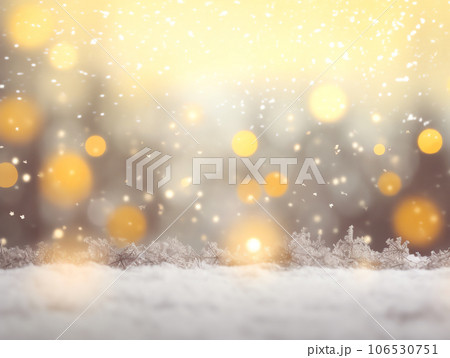 Abstract snow falling on blurred winter landscape background, for design and template Abstract snow falling on blurred winter landscape background, for design and template 106530751