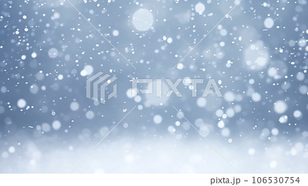 Abstract snow falling on blurred winter landscape background, for design and template 106530754