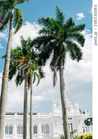 Georgetown Penang City Hall with palm tree in Penang, Malaysia Georgetown Penang City Hall with palm tree in Penang, Malaysia 106530863