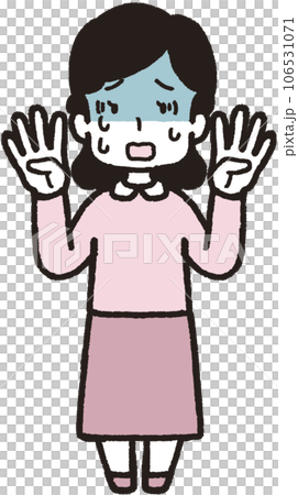 一個蒼白女人每隻手有四個手指的全身插圖 一個蒼白女人每隻手有四個手指的全身插圖 106531071