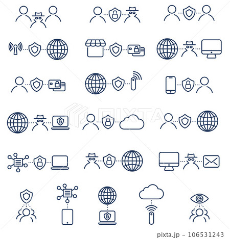 Flat Design Protection and Security Icons Set. Flat Design Protection and Security Icons Set. 106531243