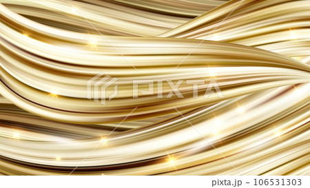 Shiny golden flowing line background. Design...のイラスト素材 [106531303] - PIXTA