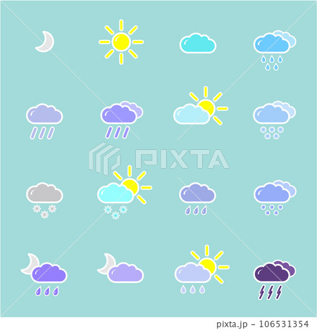 weather iconsのイラスト素材 [106531354] - PIXTA
