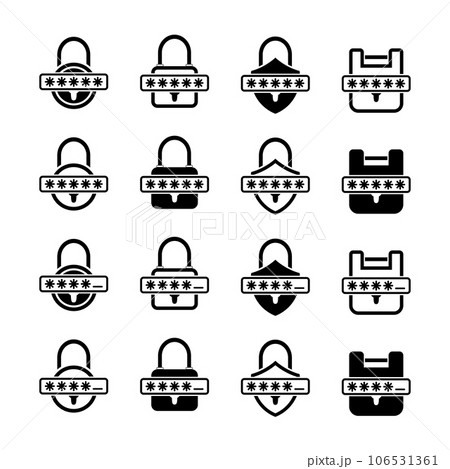 Set with Protect icons. Lock plotect 106531361