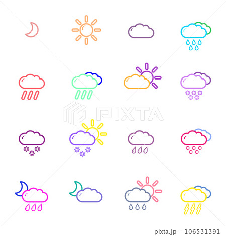 weather iconsのイラスト素材 [106531391] - PIXTA