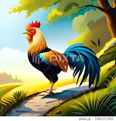 Rooster illustration design Rooster illustration design 106531569