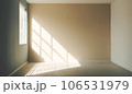 Abstract of natural window shadow overlay in modern empty room interior design background, mockup and display for presentation 106531979