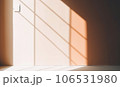 Abstract of natural window shadow overlay in modern empty room interior design background, mockup and display for presentation 106531980