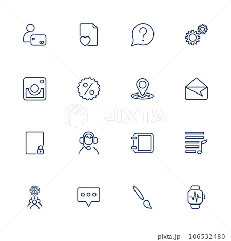 Simple icons set. App icons universal set for web and mobile 106532480
