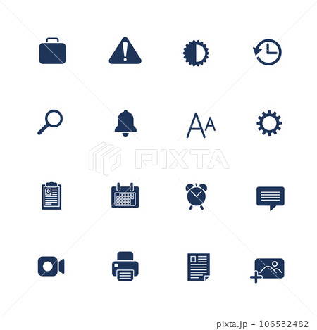 Different icons for mobile apps, sites, programs. IT icons Different icons for mobile apps, sites, programs. IT icons 106532482