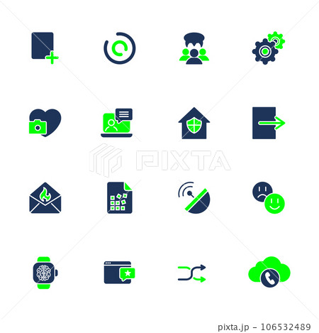 Different icons for mobile apps, sites, programs. IT icons 106532489