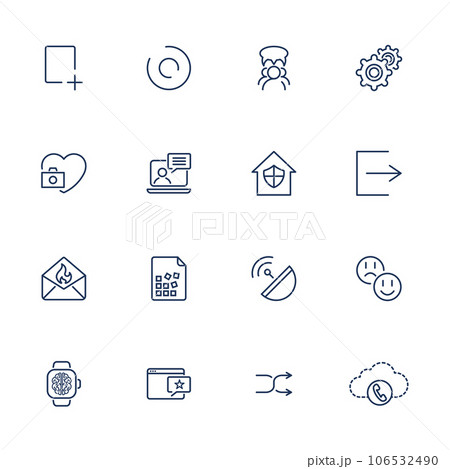 Thin line icon set. Icons for web, apps, programs and other 106532490