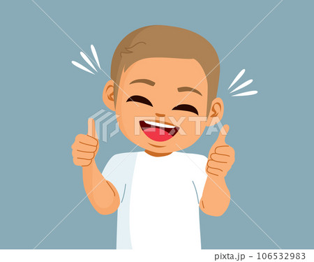 Child Making Approval Gesture Having Positive Attitude Child Making Approval Gesture Having Positive Attitude 106532983