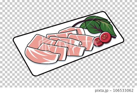 生ハム　イラスト 106533062