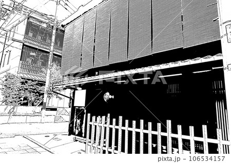 【京都の白黒】京町屋の粋な佇まい 【京都の白黒】京町屋の粋な佇まい 106534157