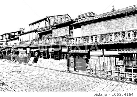 【京都の白黒】京町屋の粋な佇まい 106534164