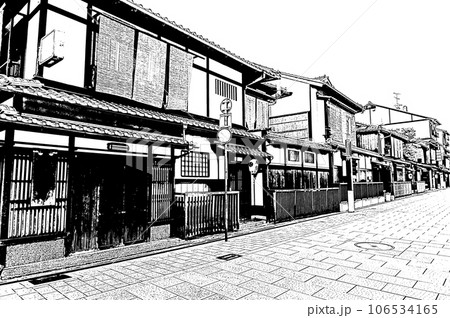【京都の白黒】京町屋の粋な佇まい 106534165