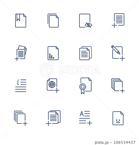 Set document icons, paper icons Set document icons, paper icons 106534437