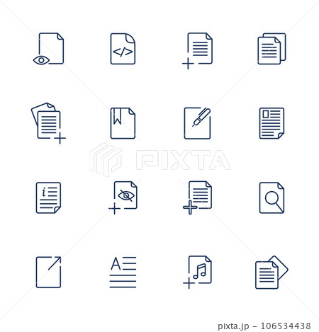 Paper icon, Document icon, Vector EPS10 Paper icon, Document icon, Vector EPS10 106534438