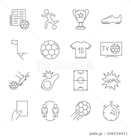 Soccer Icons set. Editable Stroke Soccer Icons set. Editable Stroke 106534451