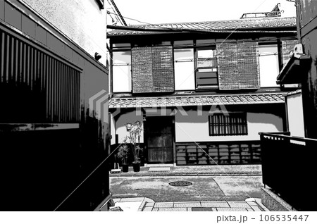 【マンガカット風京都】京町屋の粋な佇まい 106535447