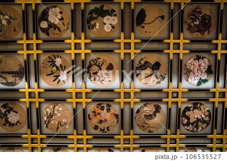 福井 永平寺・傘松閣の天井に描かれた伝統的な日本画 106535527