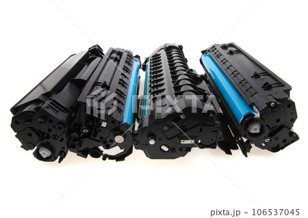 empty laser toners isolated 106537045