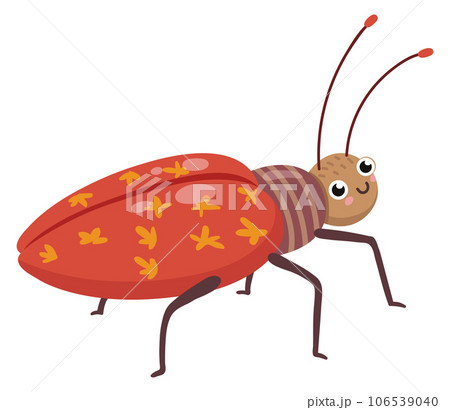 Cheerful bug character. Cartoon funny beetle mascot Cheerful bug character. Cartoon funny beetle mascot 106539040