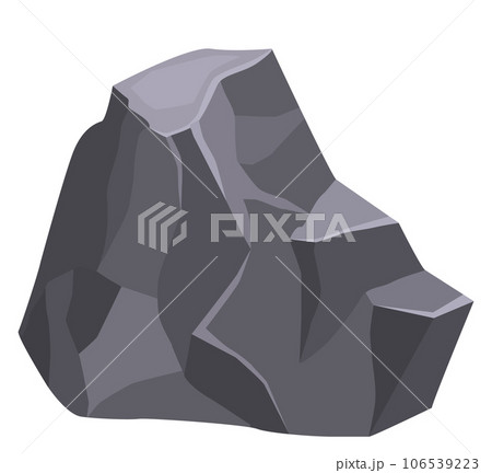Natural stone. Environment element. Cartoon solid rock 106539223